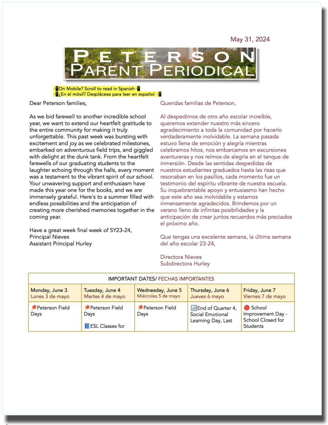 Mary Gage Peterson Elementary